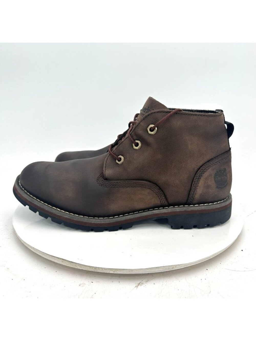 Timberland Waterproof Larchmont Men Size 9.5 A11ET Brown Leather Chukka Boot